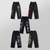 American YouNGLA joint anime Attack on Titan, slow runner cotton looped printed wide leg pants
