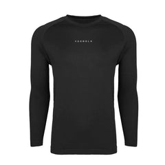 YOUNGLA- Black Raglan Long-Sleeve Gym Shirt