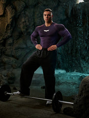 YOUNGLA x Batman Compression Long Sleeve Shirt - Superhero Honeycomb Armor