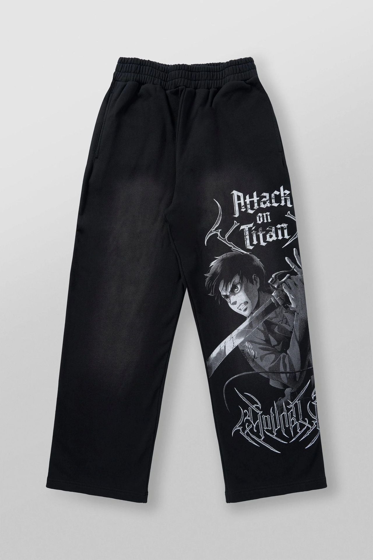 American YouNGLA joint anime Attack on Titan, slow runner cotton looped printed wide leg pants
