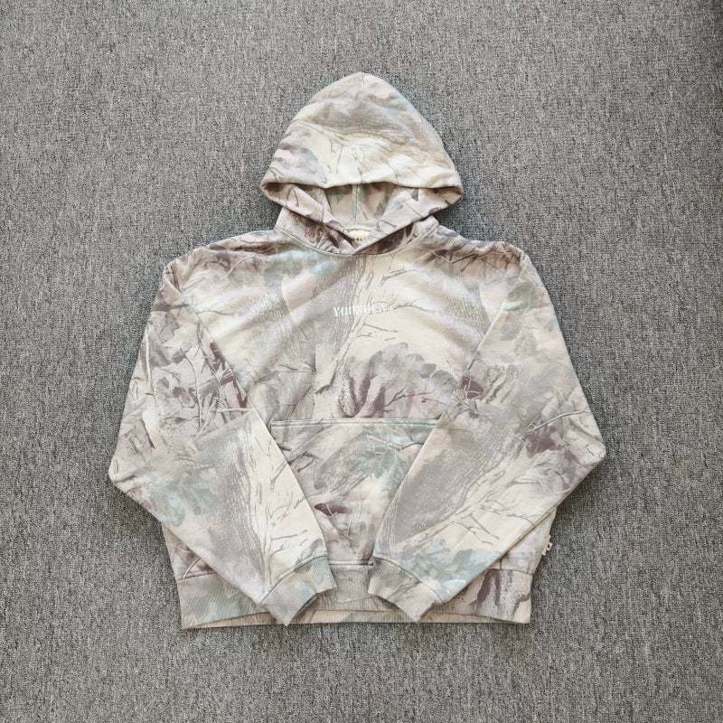 YOUNGLA- Snow Camo Graphic Pullover Hoodie