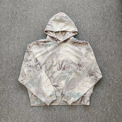 YOUNGLA- Snow Camo Graphic Pullover Hoodie