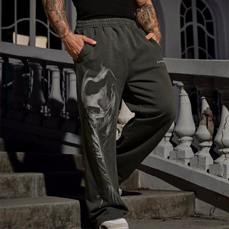 YoungLA Acid Wash Casual Training Sweatpants – Vintage Wash Olive Edition