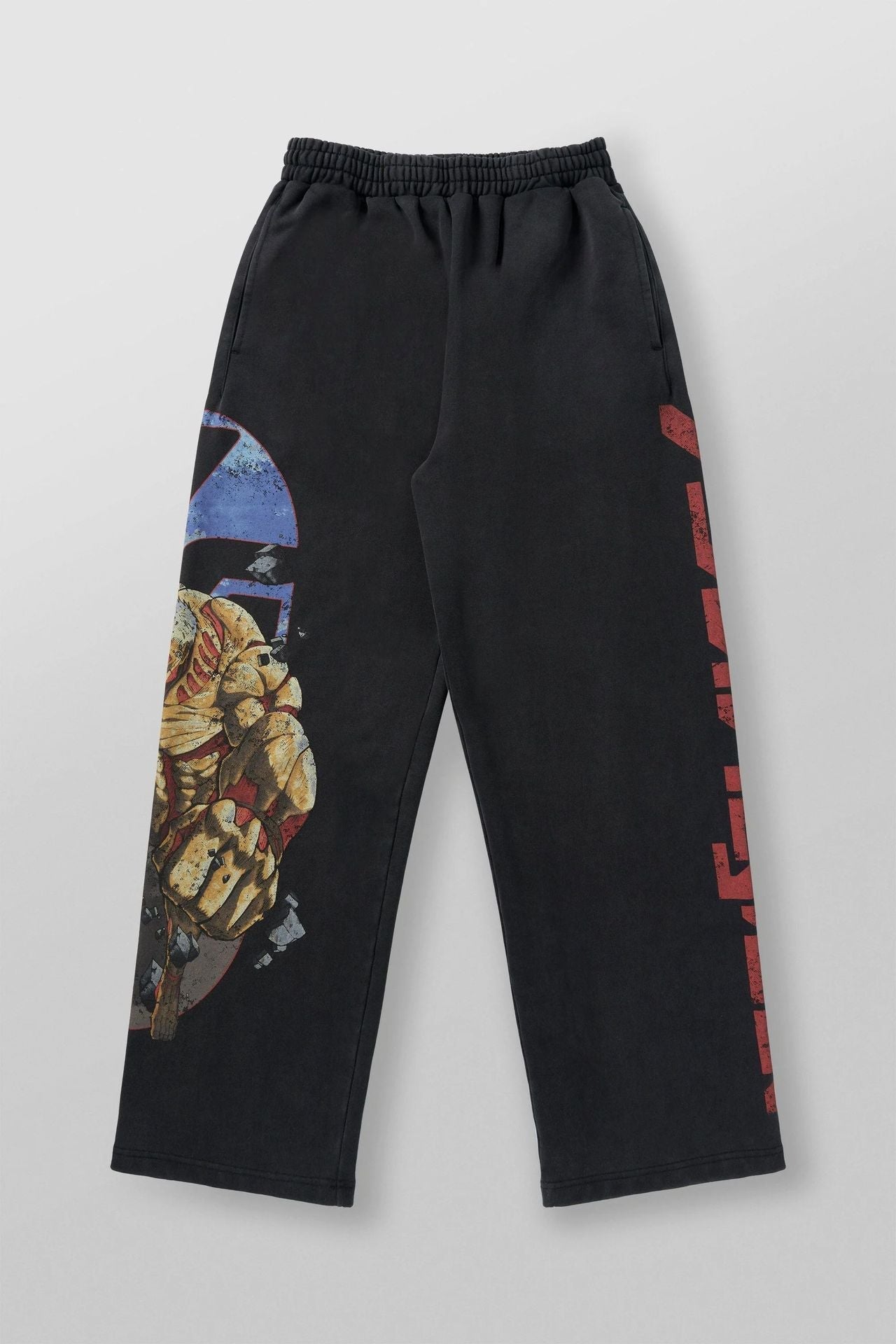 American YouNGLA joint anime Attack on Titan, slow runner cotton looped printed wide leg pants