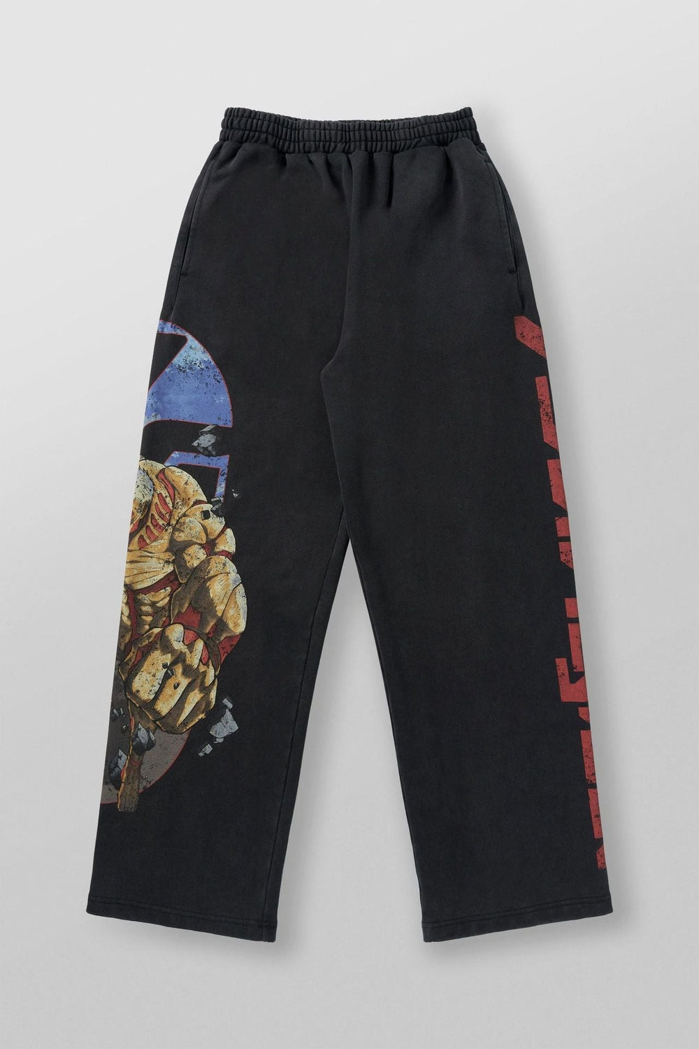 American YouNGLA joint anime Attack on Titan, slow runner cotton looped printed wide leg pants