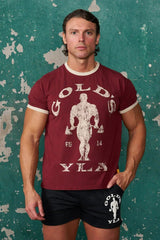 YoungLA x Gold's Gym Graphic Ringer T-Shirt | Classic Bodybuilding Gym Top
